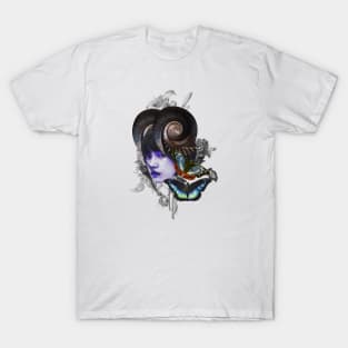 Surreal Female and Floral Collage Art T-Shirt